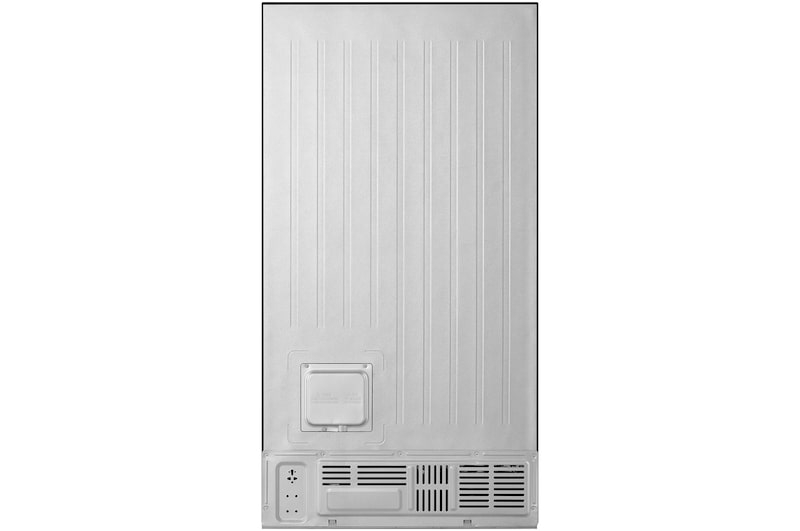 Tủ lạnh Side by Side LG GDFB607VGAH Kính Đen với mặt sau kết cấu gọn gàng và khoang máy nén được che kín.