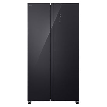 Hình ảnh mặt trước của Tủ lạnh Side By Side LG 602L mặt kính đen S60BG S60BG