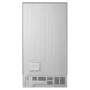 Tủ lạnh Side by Side LG GDFB607VGAH Kính Đen với mặt sau kết cấu gọn gàng và khoang máy nén được che kín.
