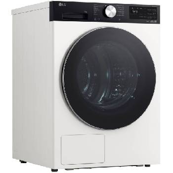 Góc nhìn bên trái của máy sấy LG AI DUAL Inverter Heat Pump™ 12kg màu trắng RX12VHP5WB