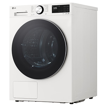 Góc nhìn bên phải của máy sấy LG AI DUAL Inverter Heat Pump™ 12kg màu trắng RX12VHP5W1