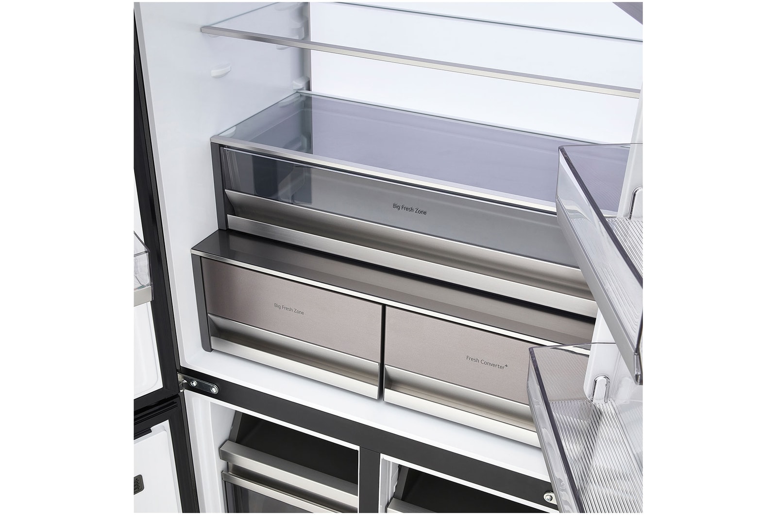 Top view with door open