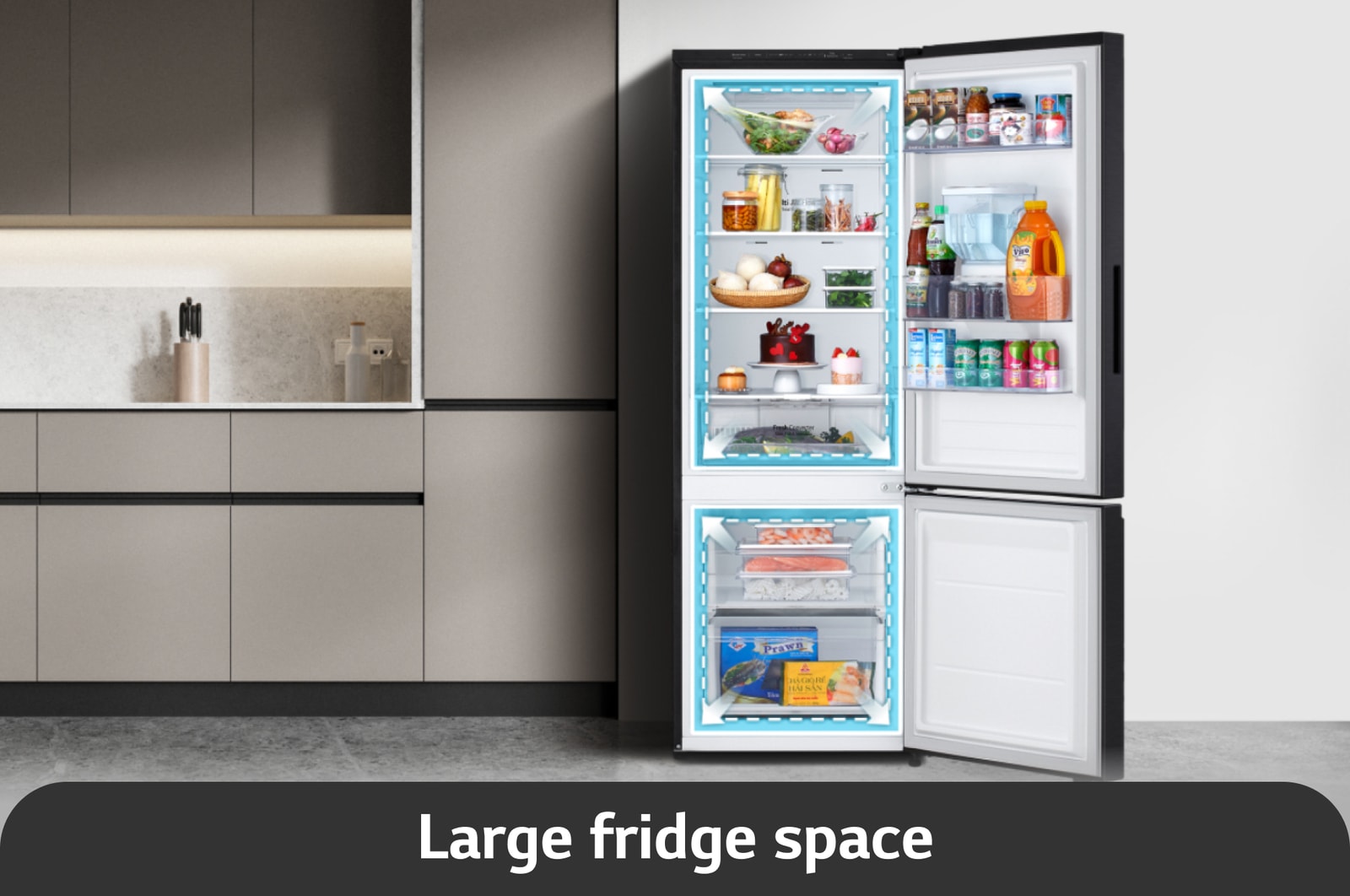 hình ảnh USP cho không gian tủ lạnh rộng rãi