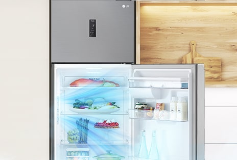 Tủ lạnh LG duy trì nhiệt độ bên trong tối ưu để giữ thực phẩm tươi ngon ngay cả khi mở cửa thường xuyên