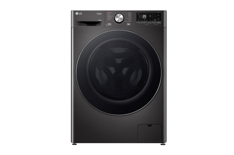 Front view of 9/5kg Front Loader Washer Dryer Combo with AI DD™ and Steam+™ in Black Finish, F2Y9FCP2ZB