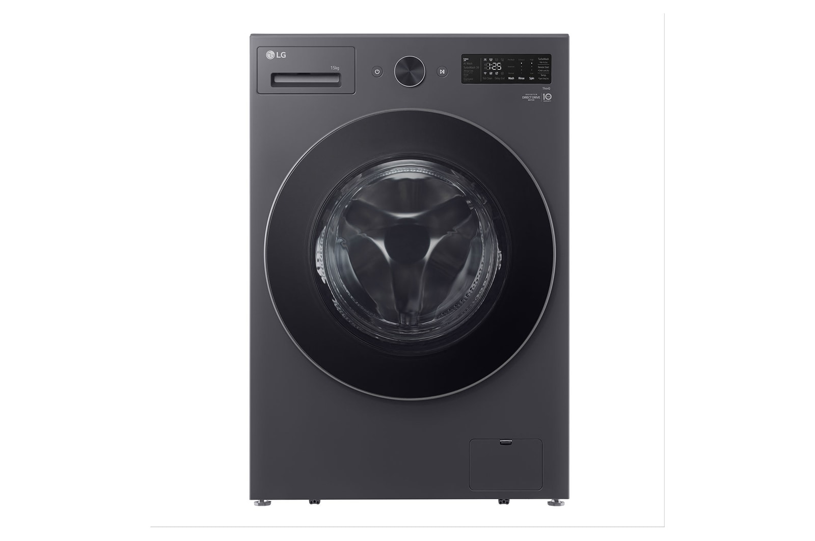 Front view of 15kg Front Loader Washing Machine in Essence Graphite Finish F0Z6DYP24