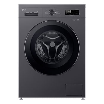 Front view of 9kg Front Load Washing Machine in Middle Black Finish, F2Y1VYP6J