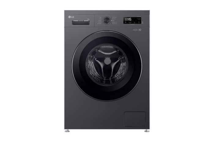 Front view of 9kg Front Load Washing Machine in Middle Black Finish, F2Y1VYP6J