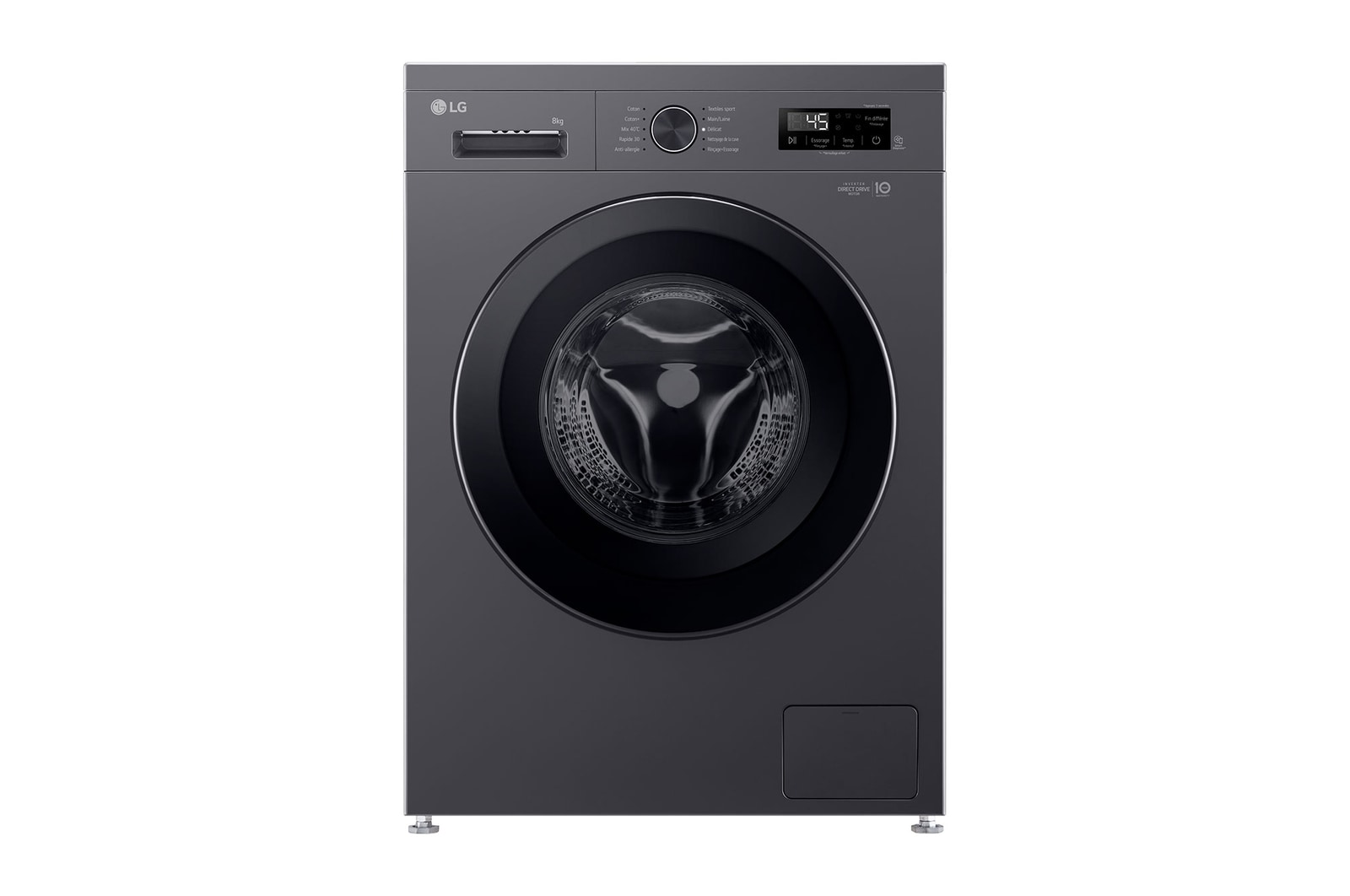 Front view of 9kg Front Load Washing Machine in Middle Black Finish, F2Y1VYP6J