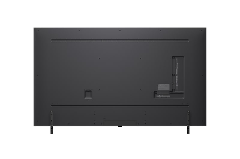 Rear view of LG QNED80 TV