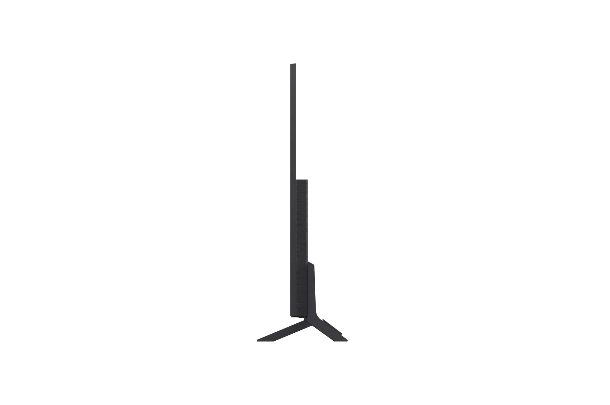 Left-facing side view of LG QNED82 TV 