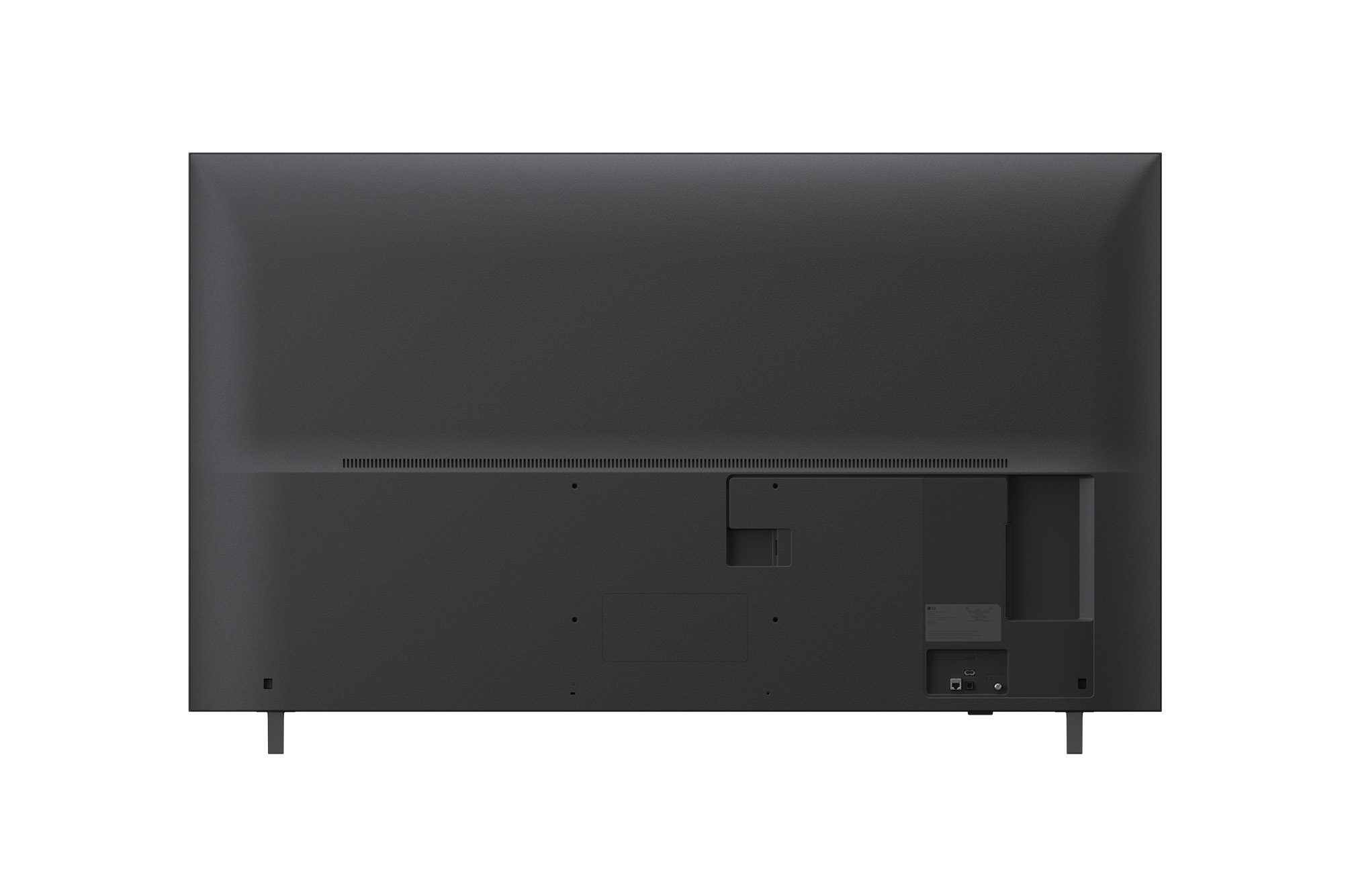 Rear view of LG UHD UA75 TV.