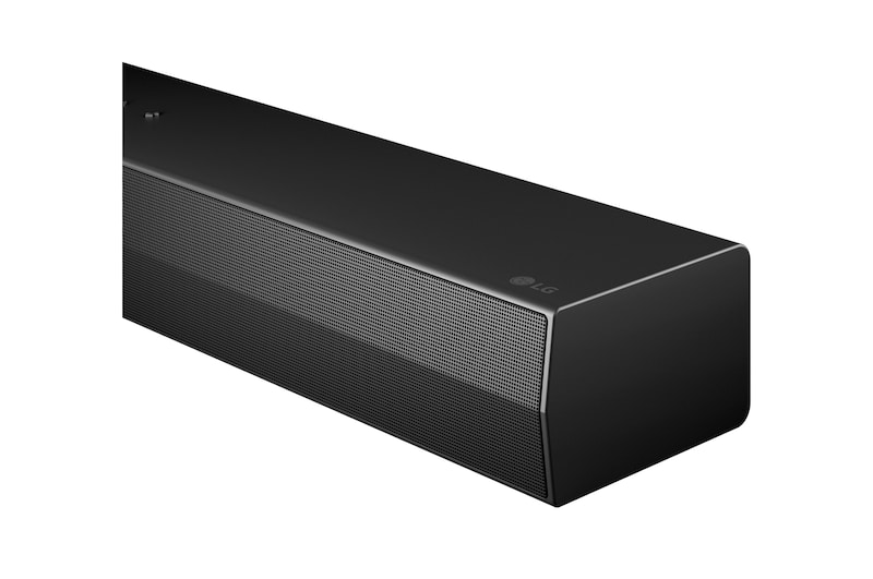 Soundbar right-end close-up