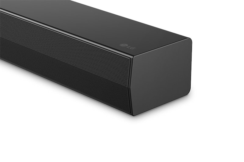 Front view of LG Soundbar S45TR's side corner