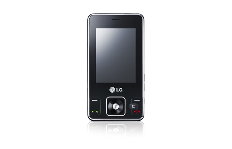 Front view of Mobile Phone with 2.4&#34; LCD, 5 MP Camera, Dedicated Camera Keys, LED Flash, and Music Player KC550