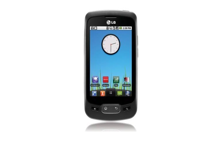 Front view of LG Optimus One with Android 2.2 P500