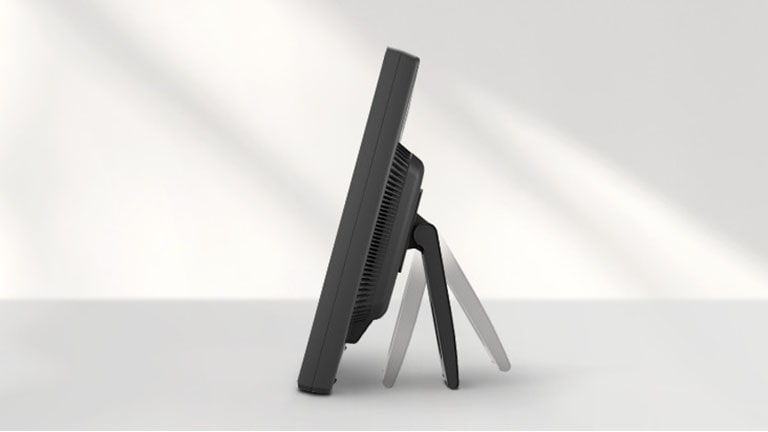 A 17BR30T monitor stand is showing tilting ranged from 15 to 66 degrees. 