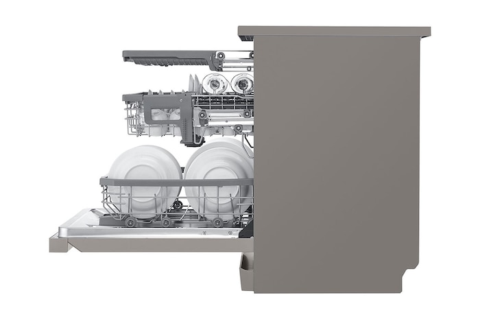 LG 14 Place QuadWash™ Dishwasher with TrueSteam™ in Stainless Finish, DFB425FP