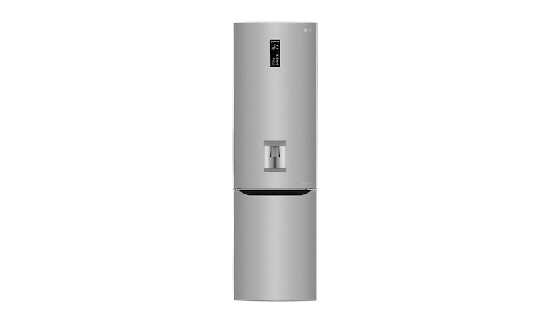 LG 354L Shiny Steel Fridge Freezer - GC-F409SLQW, GC-F409SLQW