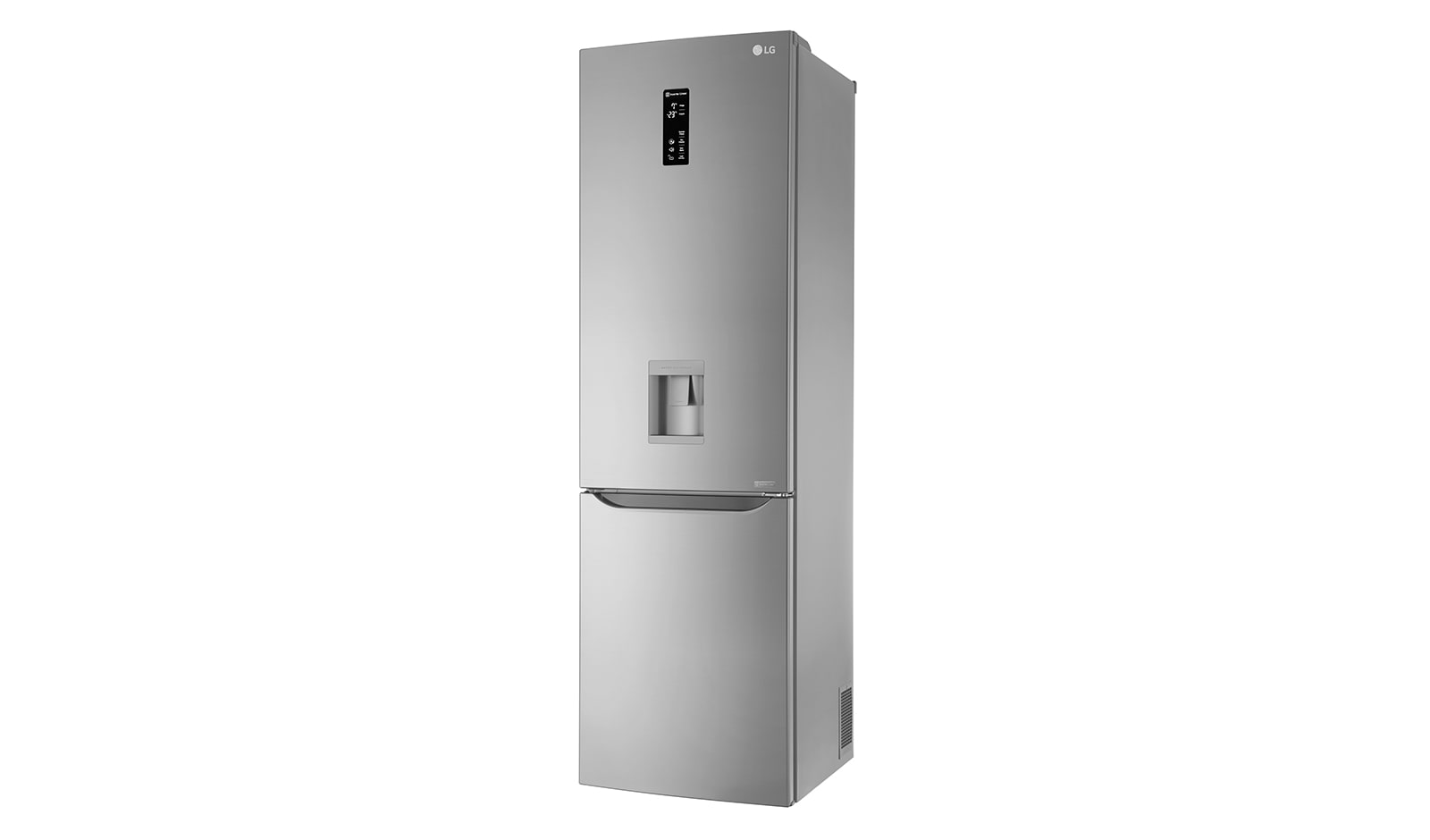 LG 354L Shiny Steel Fridge Freezer - GC-F409SLQW, GC-F409SLQW