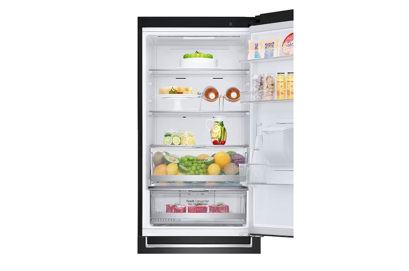 LG 336L Wide Bottom Freezer with DoorCooling⁺™  in Black Finish, GC-F459NQDM