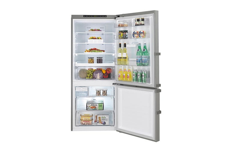 LG 440L Shiny Steel Bottom Freezer Fridge with Hygiene Fresh, GC-F559BLDZ