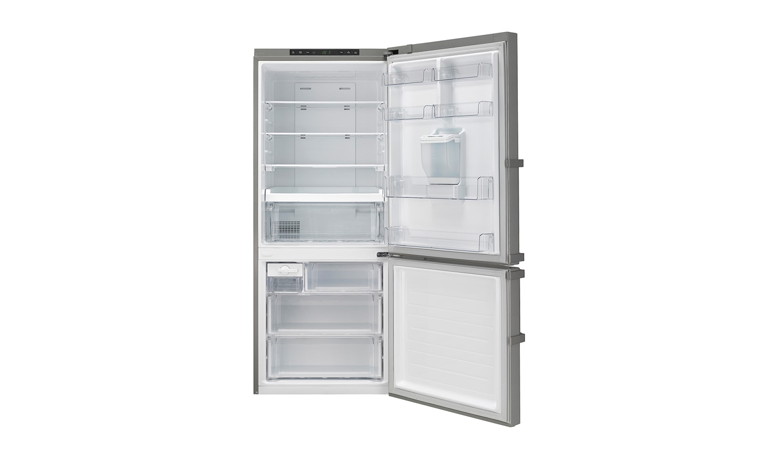 LG 440L Shiny Steel Bottom Freezer Fridge with Hygiene Fresh, GC-F559BLDZ