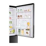 LG 446L Wide Bottom Freezer with DoorCooling⁺™  in Black Finish, GC-F569NQHM