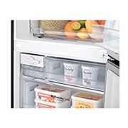 LG 446L Wide Bottom Freezer with DoorCooling⁺™  in Black Finish, GC-F569NQHM
