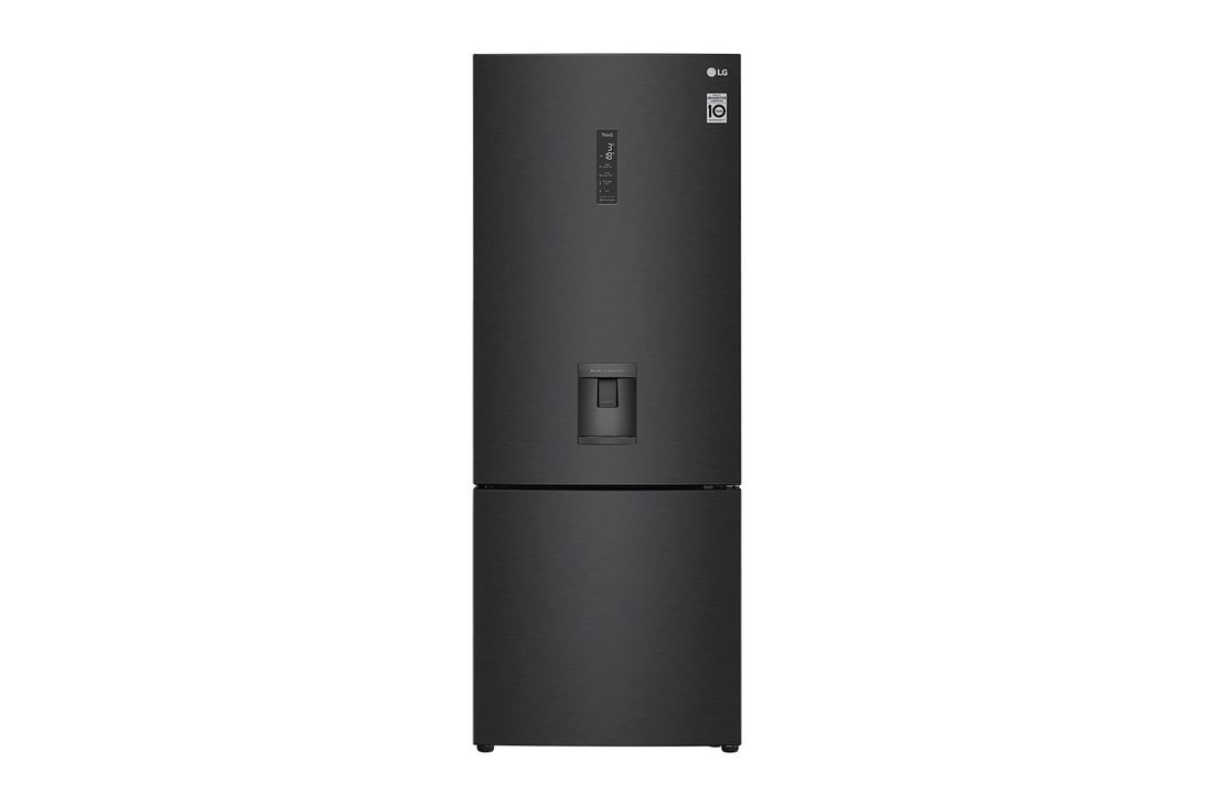 LG 446L Wide Bottom Freezer with DoorCooling⁺™  in Black Finish, GC-F569NQHM