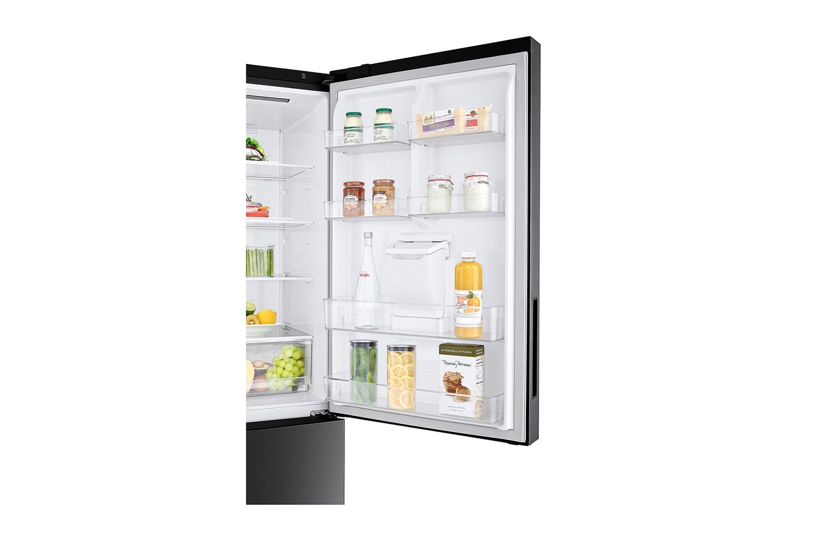 LG 446L Wide Bottom Freezer with DoorCooling⁺™  in Black Finish, GC-F569NQHM