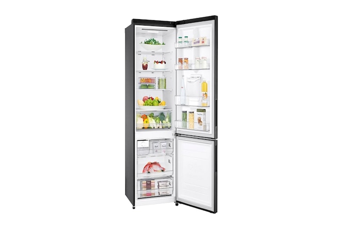 LG 500L Wide Bottom Freezer with DoorCooling⁺™  in Black Finish, GC-F569NQHM