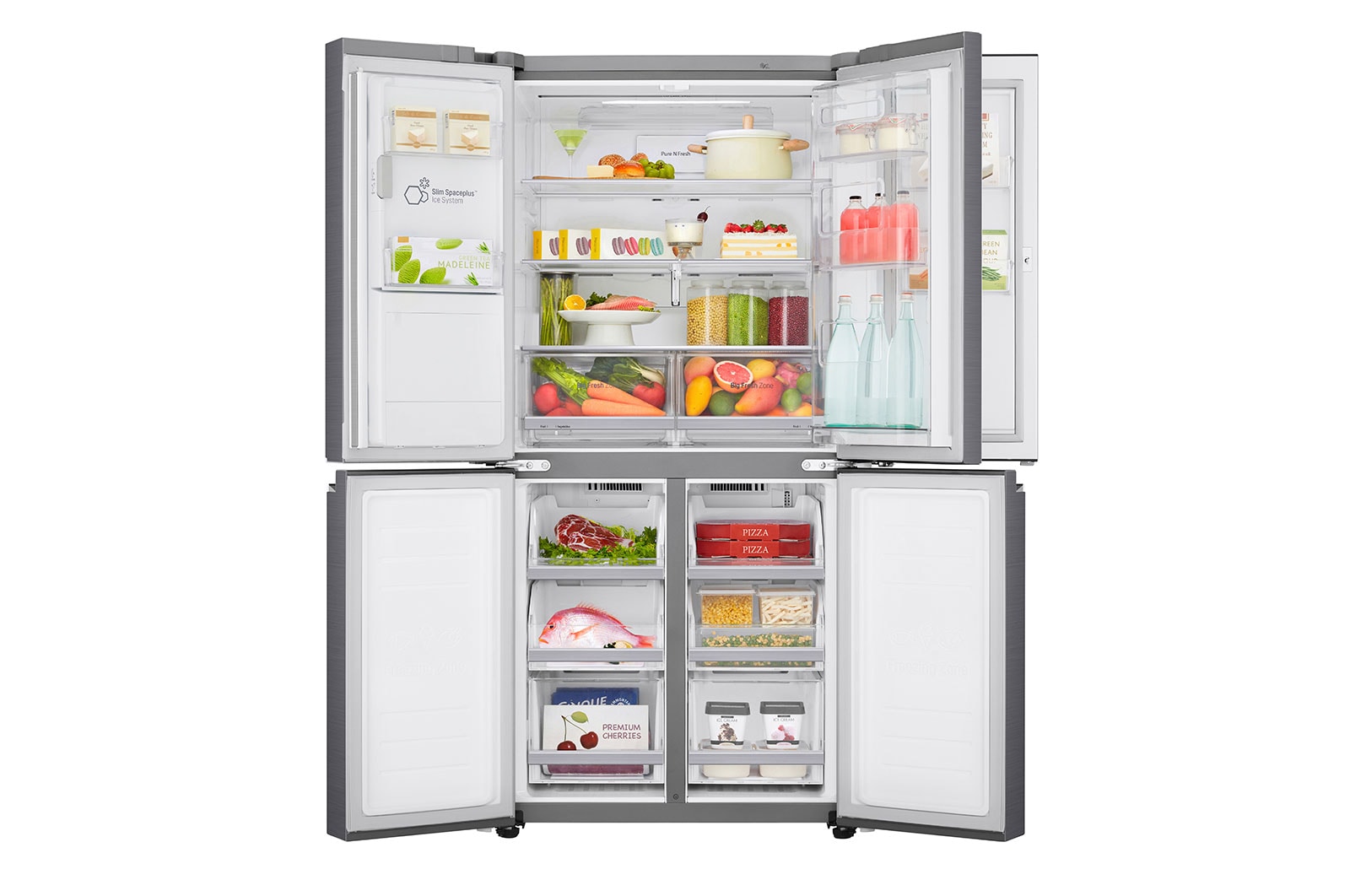 423L Slim Door-in-Door French Door Fridge in Stainless Finish - GC-J22FTLPL | LG ZA