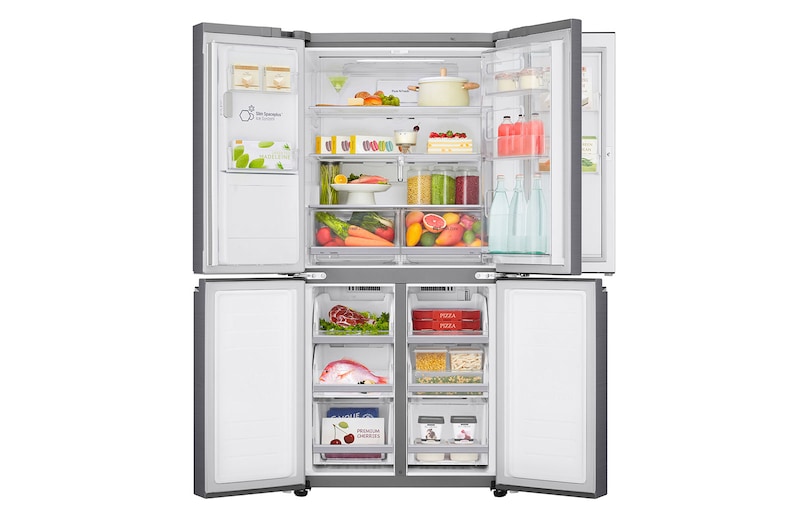 LG 423L Slim Door-in-Door French Door Fridge in Stainless Finish, GC-J22FTLPL