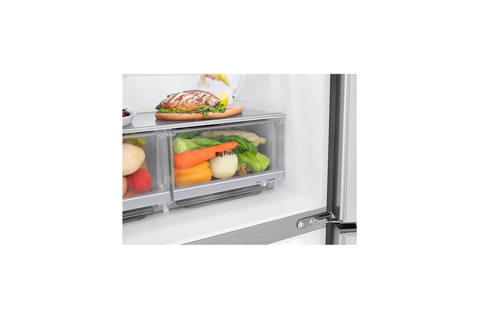LG 423L Slim Door-in-Door French Door Fridge in Stainless Finish, GC-J22FTLPL
