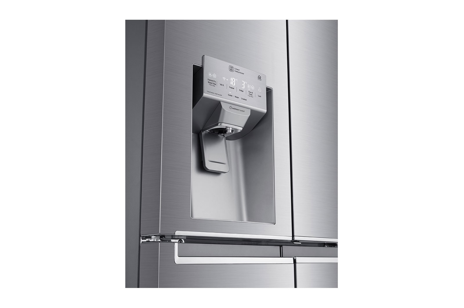 LG 423L Slim Door-in-Door French Door Fridge in Stainless Finish, GC-J22FTLPL