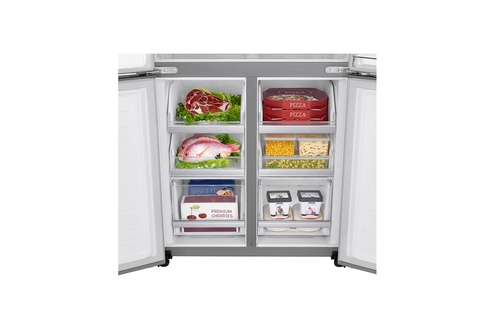 LG 423L Slim Door-in-Door French Door Fridge in Stainless Finish, GC-J22FTLPL