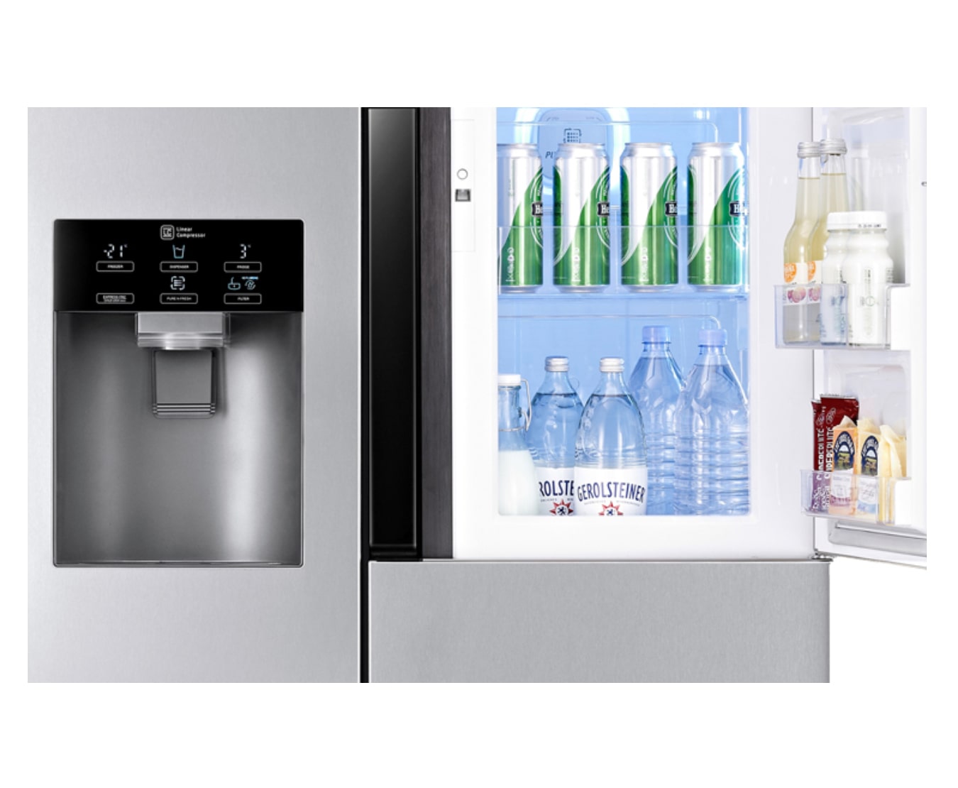 LG 614L Stainless Steel Side by Side Refrigerator, Door-in-Door™, GC-J237JSXV