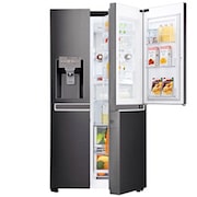 Fridge Freezers : 665L Black Stainless Steel Side by Side Fridge, Door-in-Door® GC-J247CKBZ
