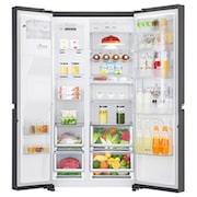 LG 665L Black Stainless Steel Side by Side Fridge, Door-in-Door™, GC-J247CKBZ