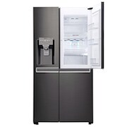 LG 665L Black Stainless Steel Side by Side Fridge, Door-in-Door™, GC-J247CKBZ