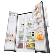 LG 665L Black Stainless Steel Side by Side Fridge, Door-in-Door™, GC-J247CKBZ