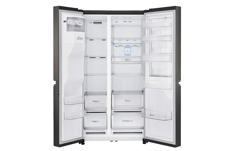 LG 665L Black Stainless Steel Side by Side Fridge, Door-in-Door™, GC-J247CKBZ