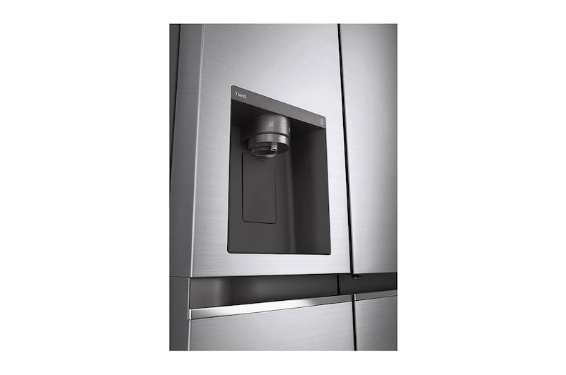 LG 617L Door-in-Door Non Plumbed Side by Side Fridge with Uvnano™ Water Dispenser in Stainless Finish, GC-J257SLRS