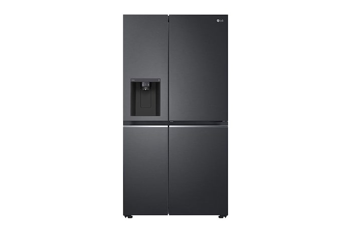 LG 674L Door-in-Door Non Plumbed Side by Side Fridge with Uvnano™ Ice & Water Dispenser in Black Finish, GC-J257SQ2W