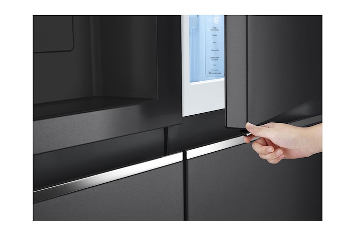 LG 674L Door-in-Door Non Plumbed Side by Side Fridge with Uvnano™ Ice & Water Dispenser in Black Finish, GC-J257SQ2W