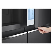 LG 617L Door-in-Door Non Plumbed Side by Side Fridge with Uvnano™ Ice & Water Dispenser in Black Finish, GC-J257SQ2W