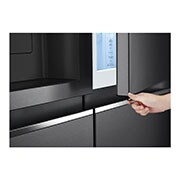 LG 611L Side by Side Fridge with Uvnano™ Water Dispenser in Black Finish, GC-J257SQKS