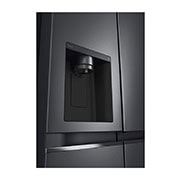 LG 611L Side by Side Fridge with Uvnano™ Water Dispenser in Black Finish, GC-J257SQKS