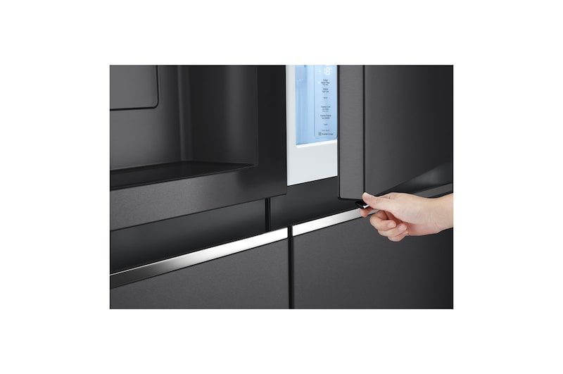 LG 674L Door-in-Door Side by Side Fridge with Uvnano™ Water Dispenser in Black Finish, GC-J307CQFS
